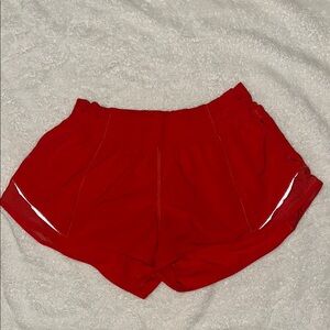 Lululemon Athletica Red Athletic Shorts Lightweight Elastic Waist
